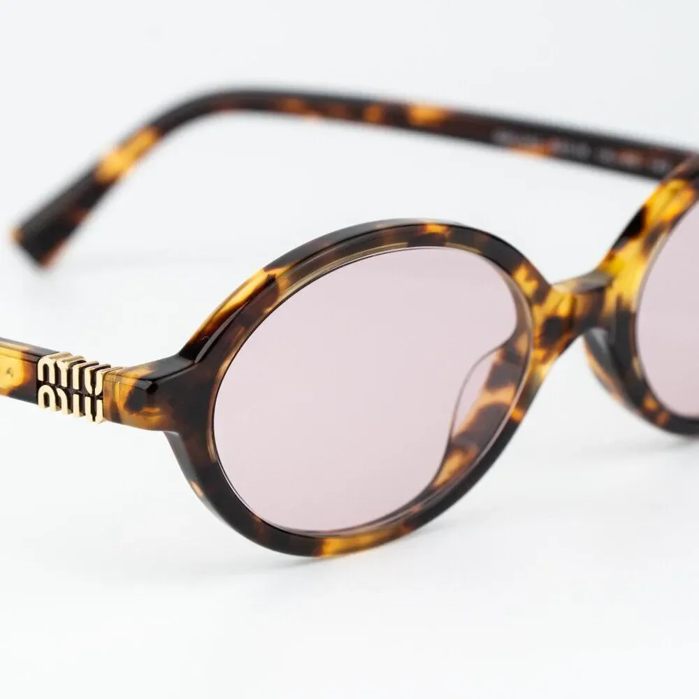 Miu Miu REGARD Men Sunglasses Honey Havana Pink MU04ZS 14L4I0 NEW AUTHENTIC